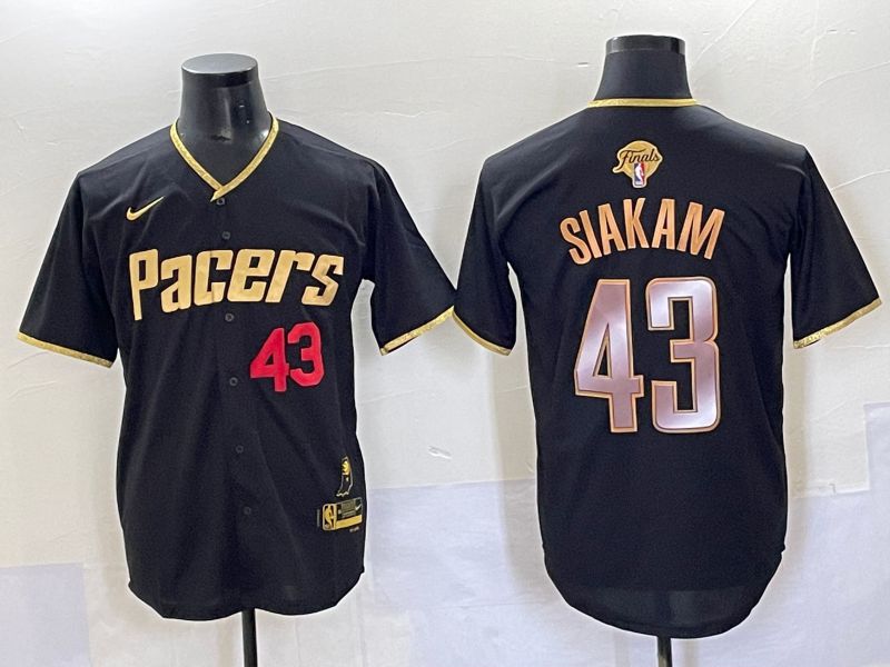 Men 2025 Indiana Pacers #43 Siakam Black Joint Name NBA Jersey style 1->->NBA Jersey